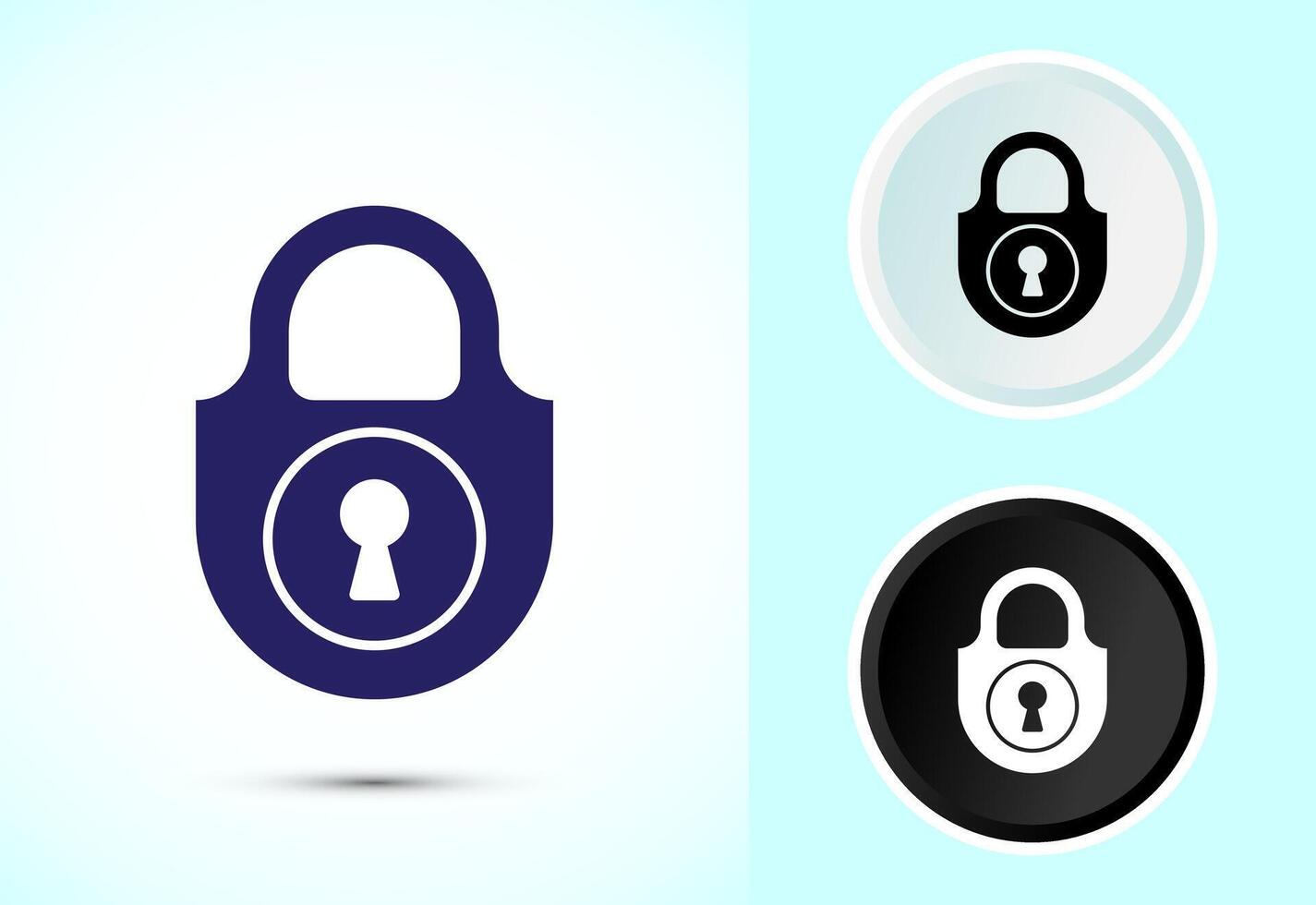 Lock icon design, padlock icon vector