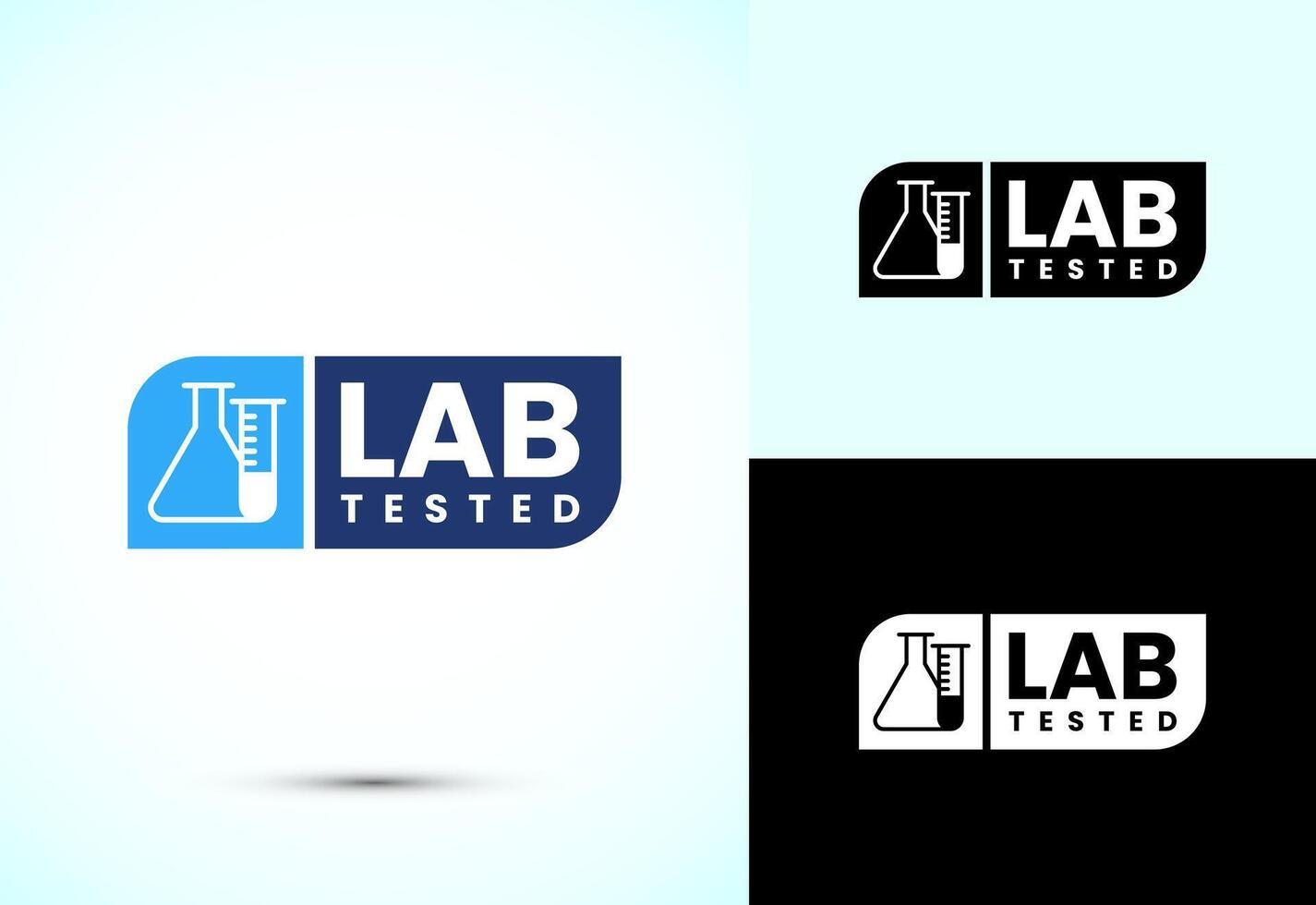 Lab tested icon. Laboratory testing product quality certificate symbol, Clinically certified vector