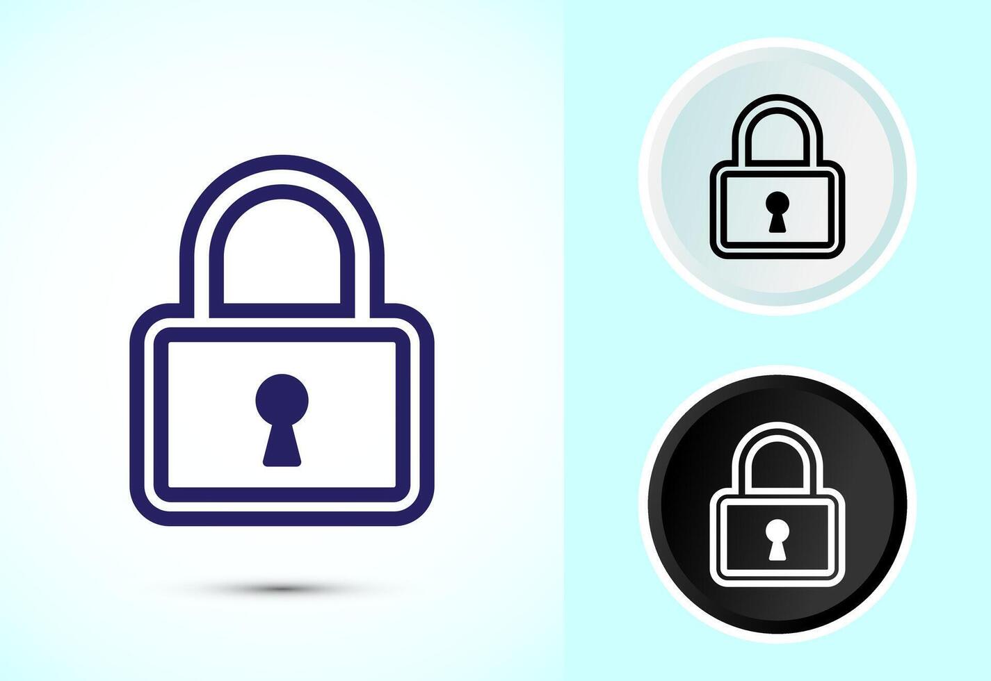 Lock icon design illustration. Security sign vector