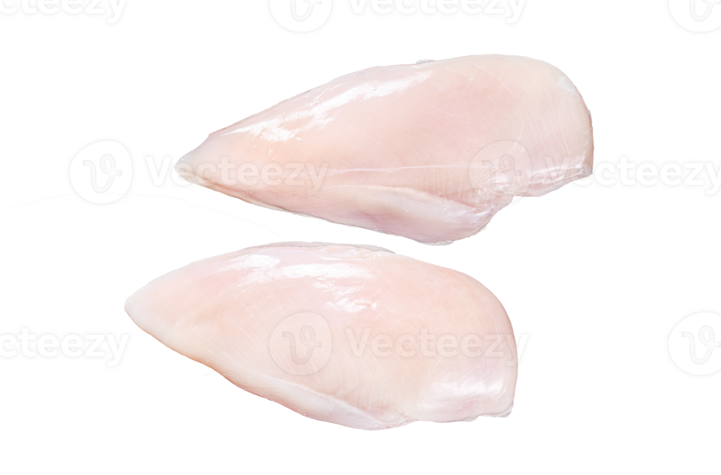 Raw chicken breast fillet. Black background. Top view png