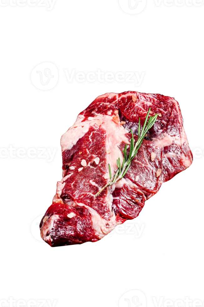 Marbled beef steak in a frying pan. Organic farm meat. Black background png