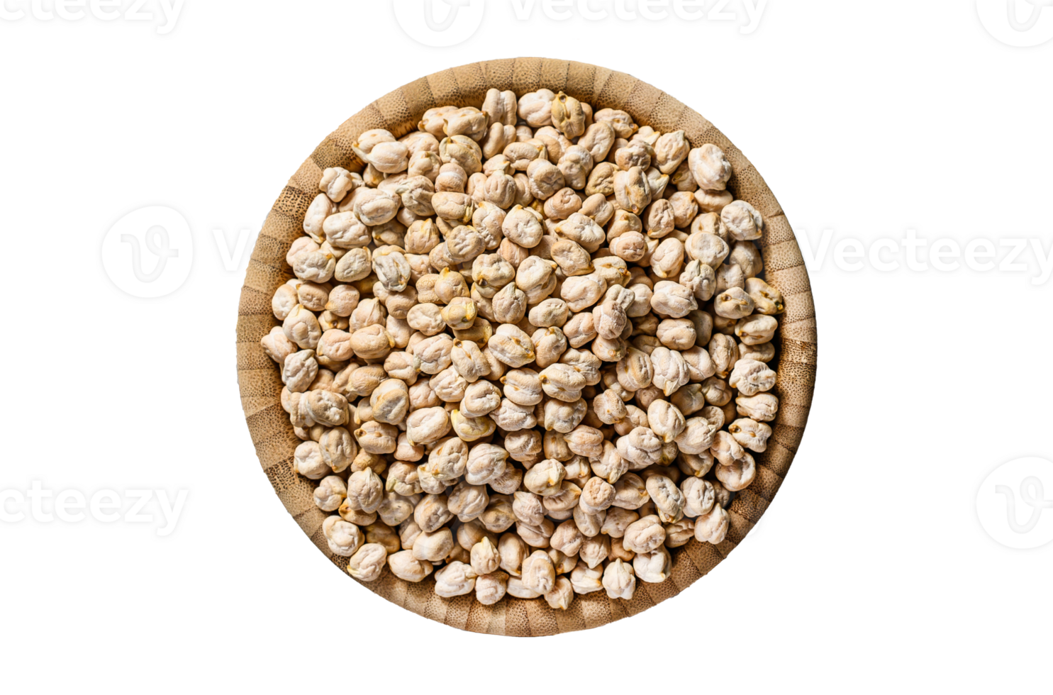Raw Chickpeas in bowl. Nutritious food. Healthy and vegetarian food. Gray background. Top view. Space for text png