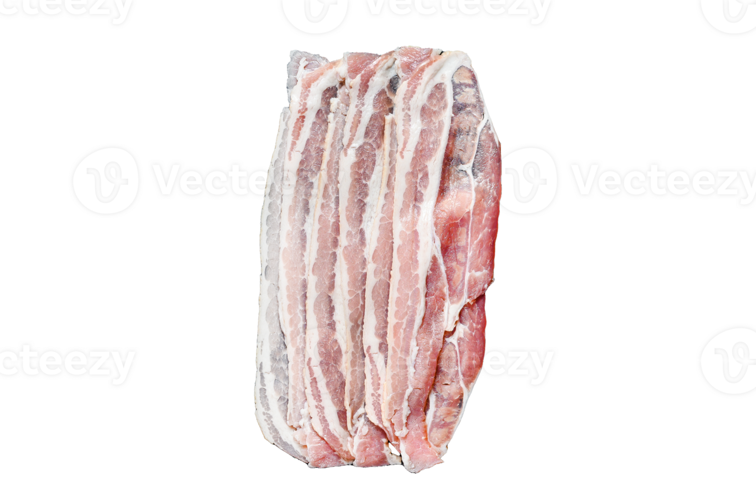 Raw bacon on a stone chopping Board. Pork meat. Black background. Top view. Space for text png