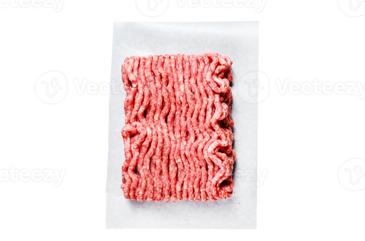 Minced beef. Black background. Top view. Space for text png