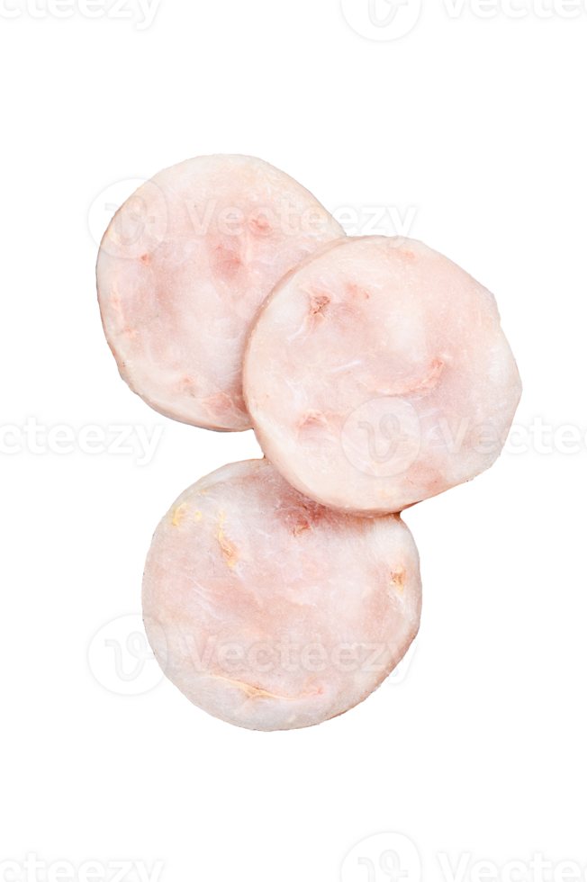 Fish cutlets from minced cod. Black background. Top view png