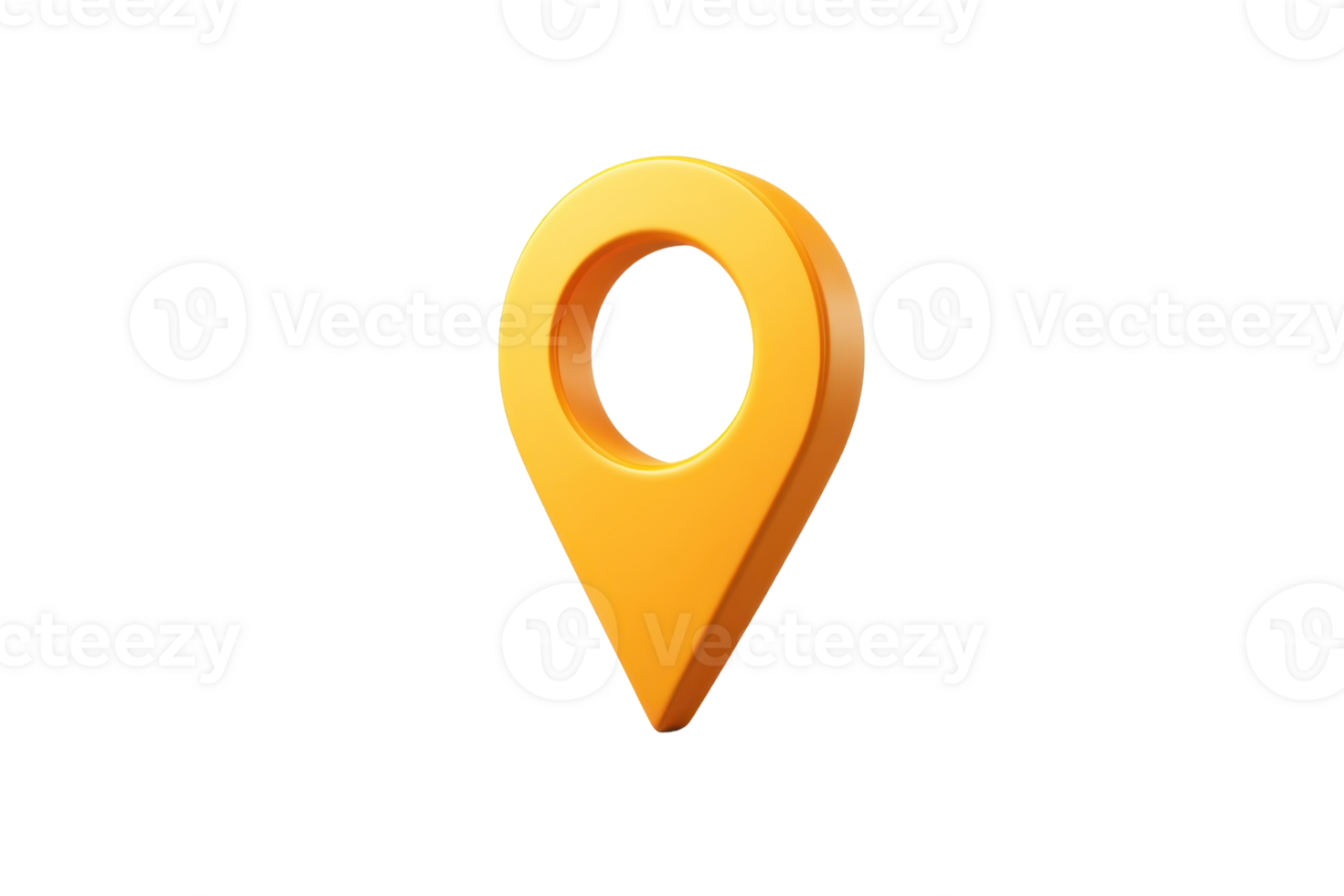 A vibrant orange location pin, commonly associated with mapping and navigation, displayed in a sleek, 3D design. png