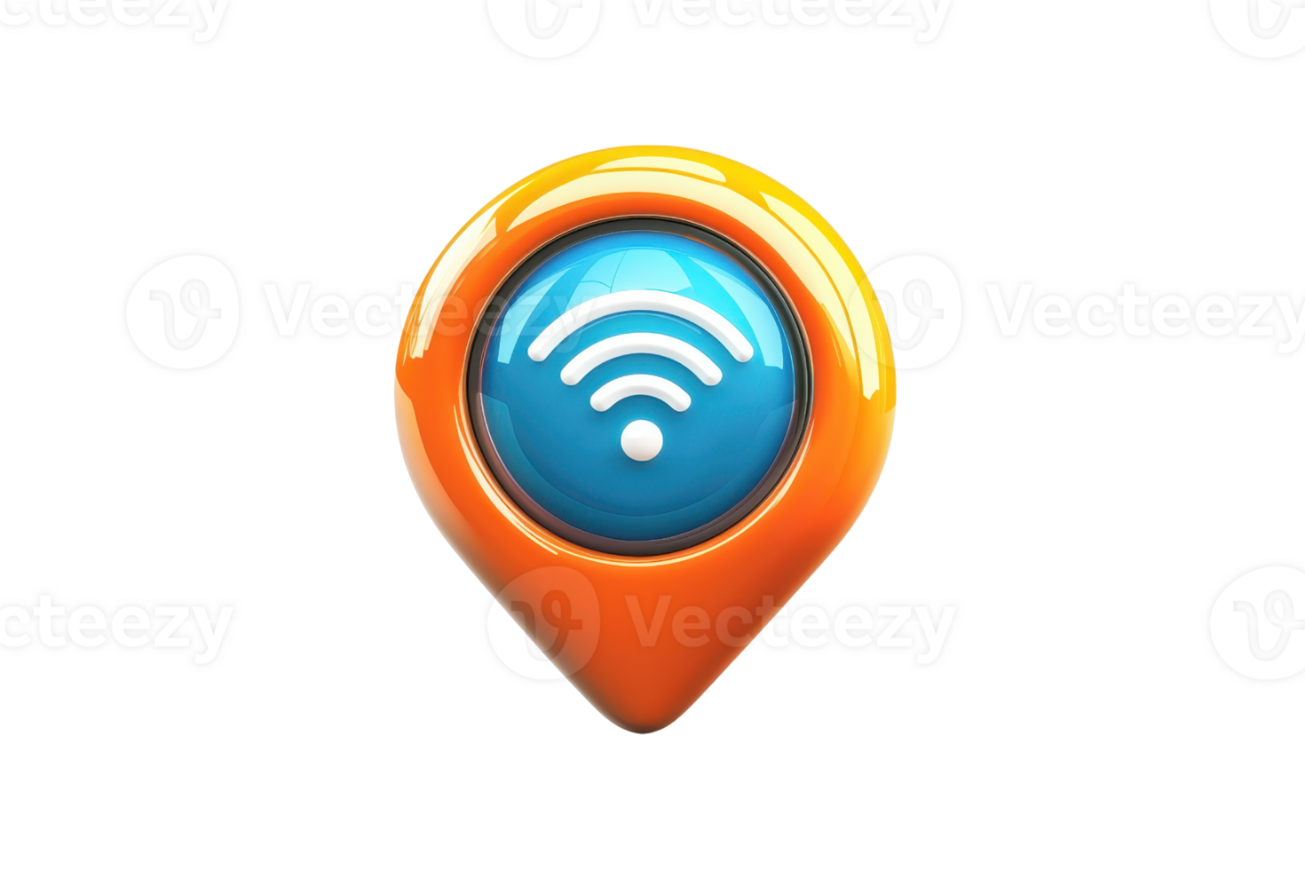 A colorful location pin icon featuring a Wi-Fi symbol at its center, representing connectivity and location-based services. png