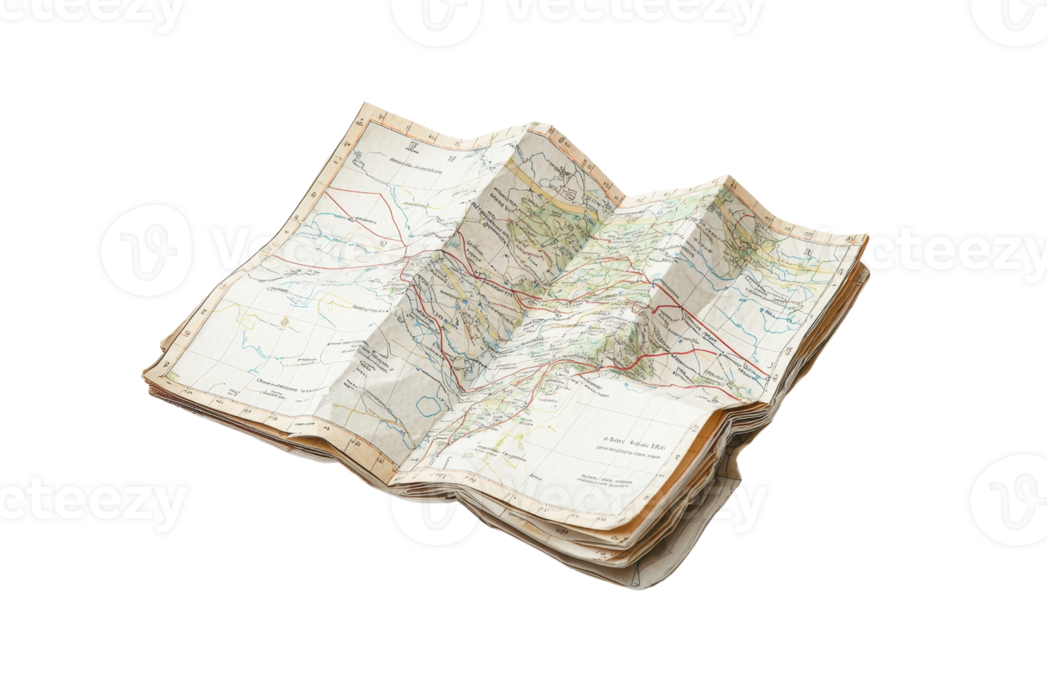 An open map displaying various geographical features and routes in a detailed layout. png