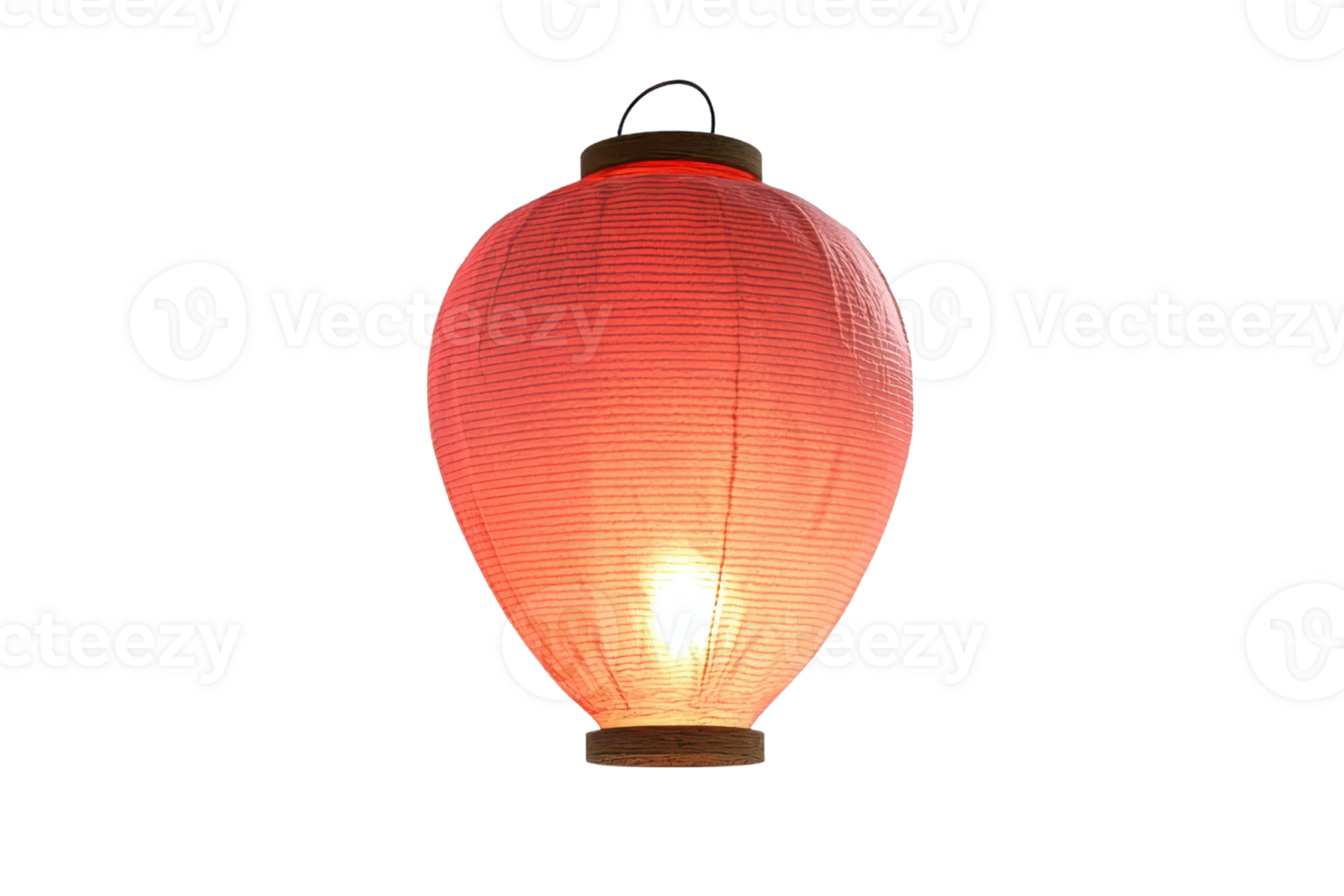 A glowing red lantern with a traditional design, radiating light and warmth. png