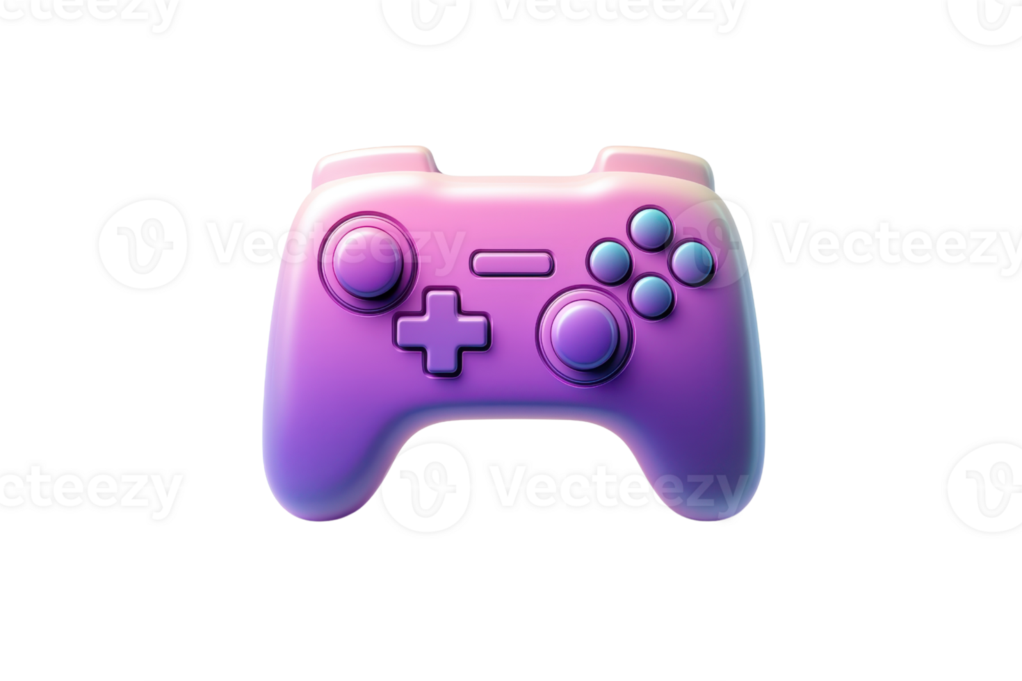 A vibrant game controller featuring various buttons and a sleek design, perfect for gaming enthusiasts. png