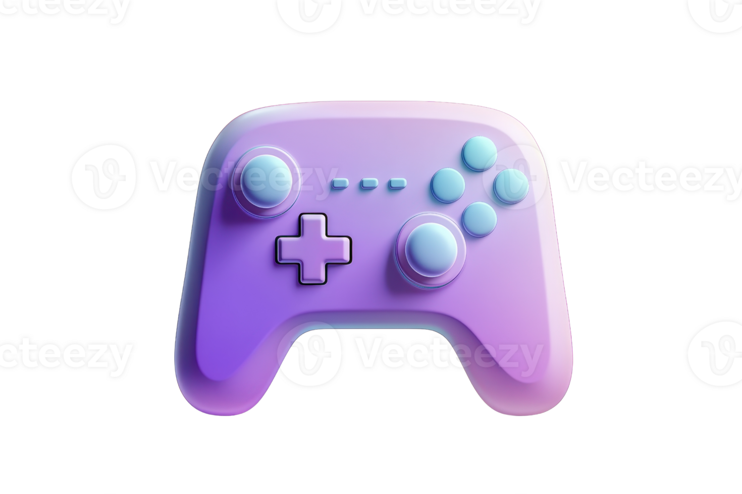A modern game controller with a sleek design, featuring colorful buttons and a smooth finish. png