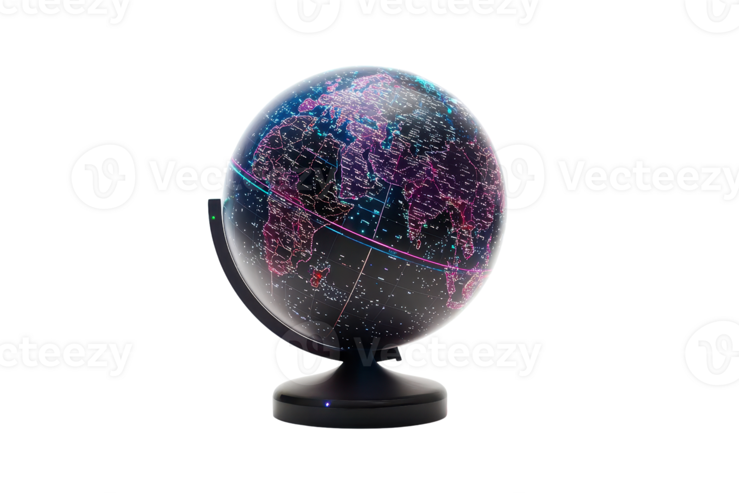 A colorful globe displaying celestial patterns, showcasing stars and constellations in a striking design. png