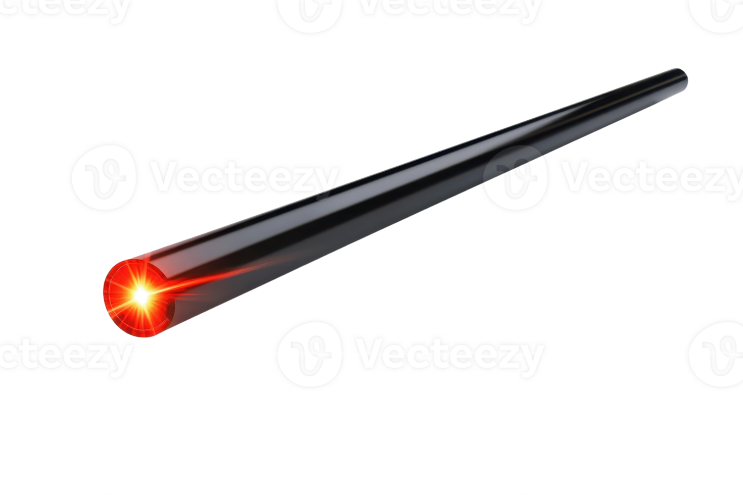 A long, sleek rod emits a vibrant red light from one end, showcasing a modern and high-tech design. png