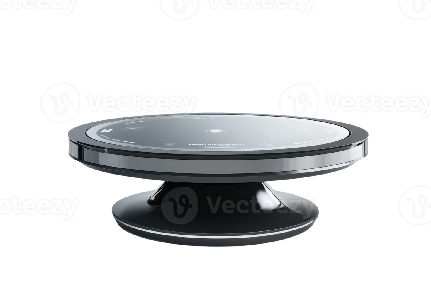 A sleek, modern rotating display stand designed for showcasing items with an elegant finish. png