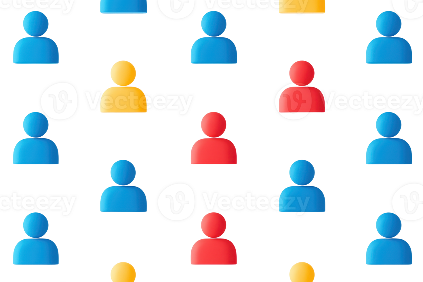 The image features a grid of colorful human figures in various hues, representing diversity and community. png