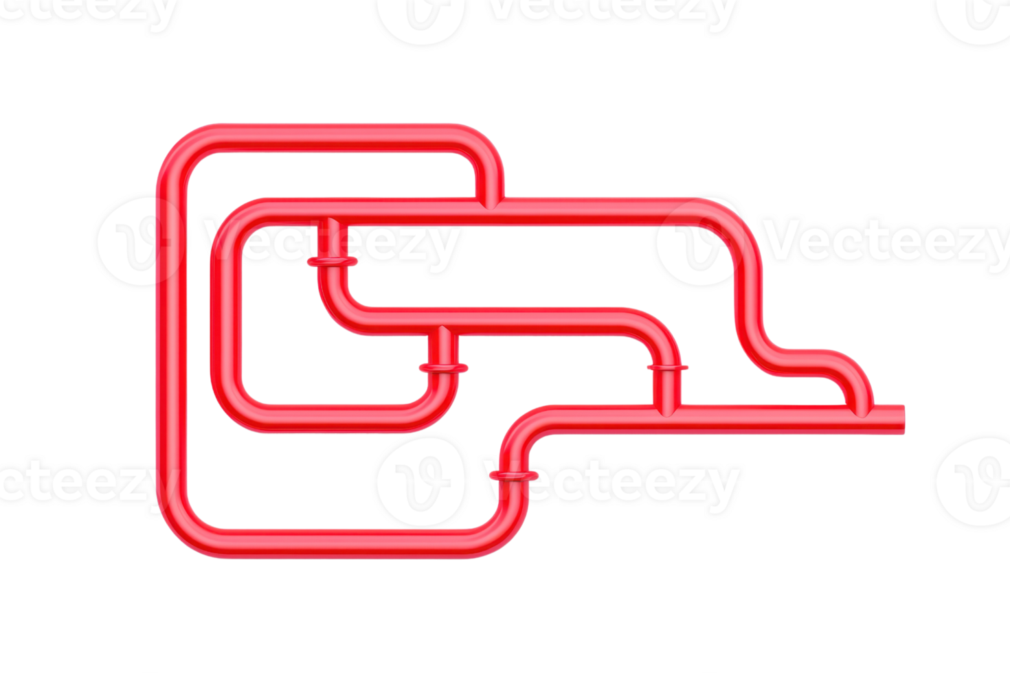 A vibrant neon sign featuring intertwined red tubing, showcasing a dynamic and modern design. png