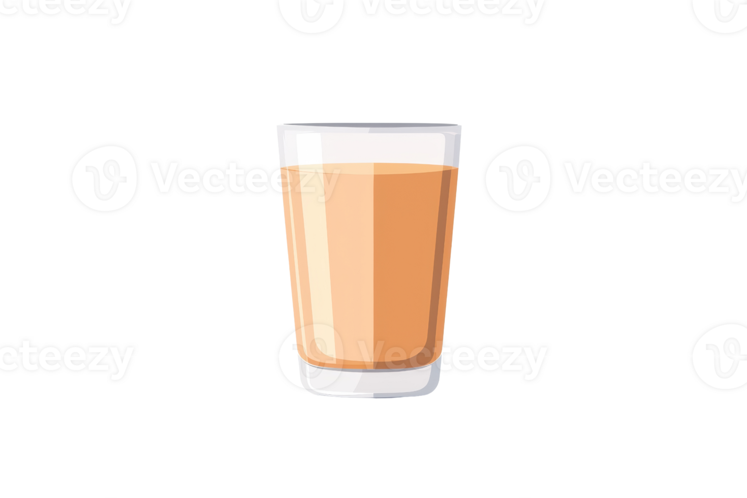 A glass filled with a light brown beverage, showcasing a smooth texture and simple design. png