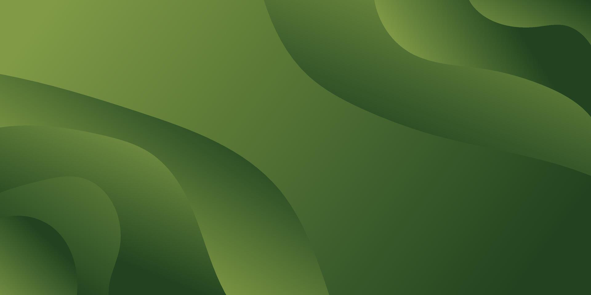 Fluid Motion in a Dark Green Gradient Abstract Design vector