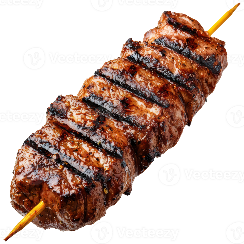 Delicious Grilled Meat Skewers with Succulent Juices and Charred Lines for Food Lovers png