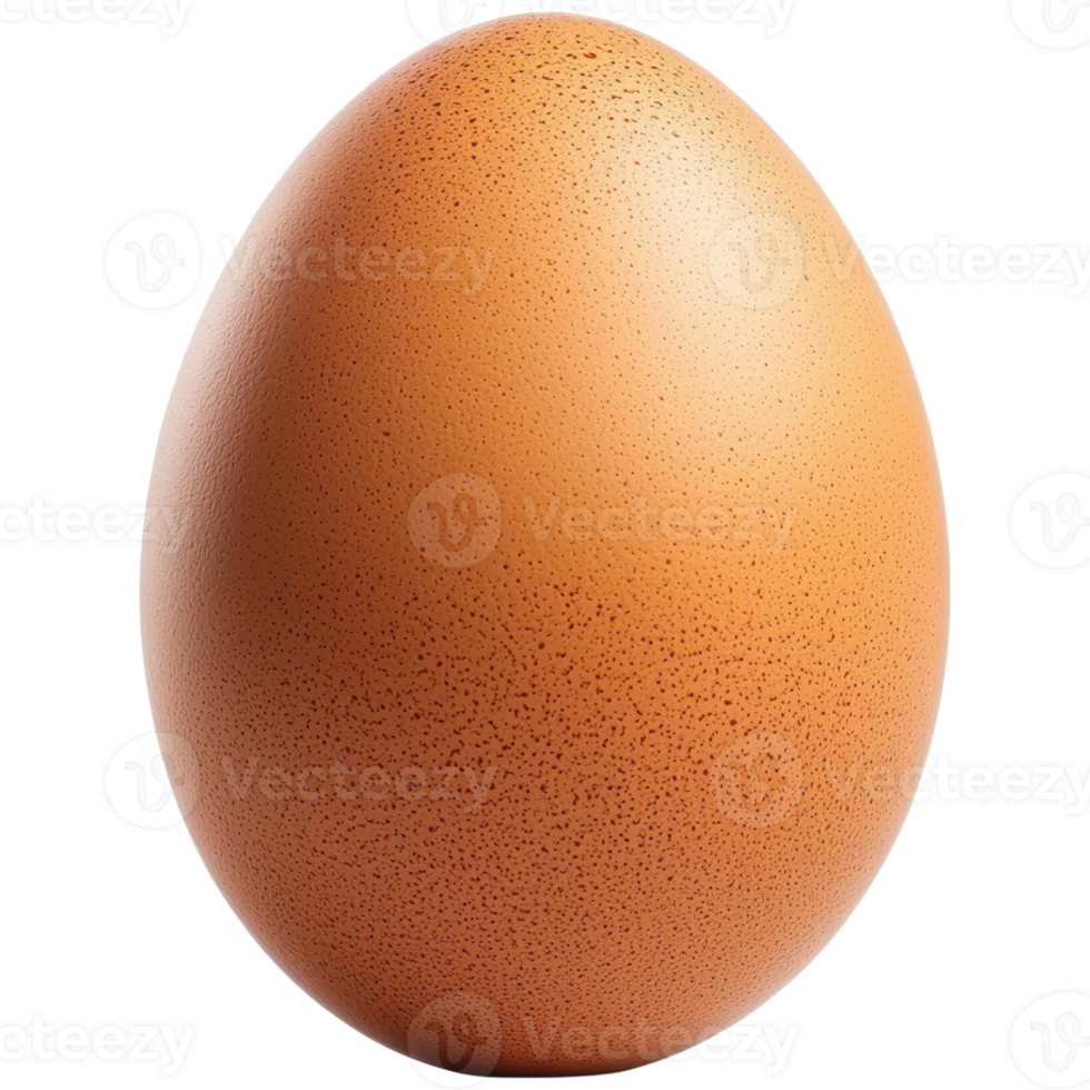 Realistic Brown Chicken Egg in a Minimalist Style Against a Transparent Background png