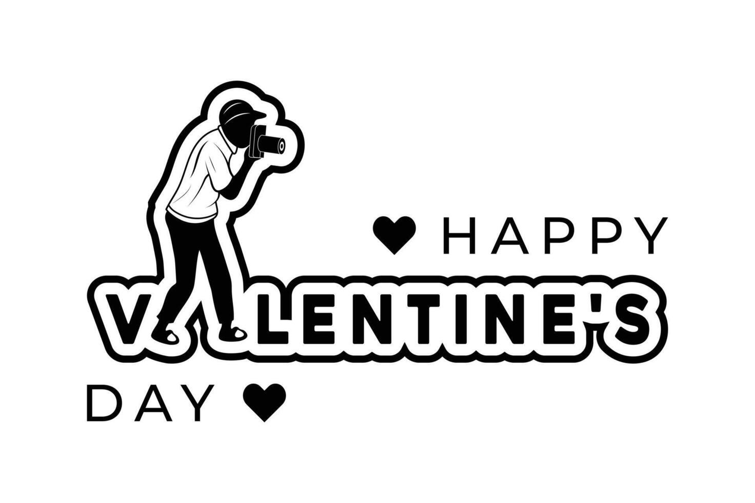 Abstract happy valentines day logo, happy valentines day , photography logo design. vector