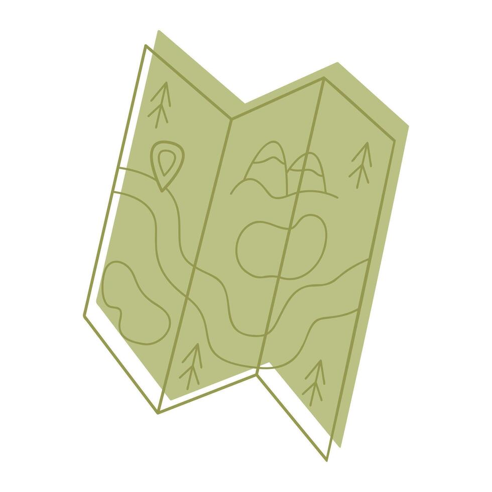 Doodle map color. Clip art for your projects. vector