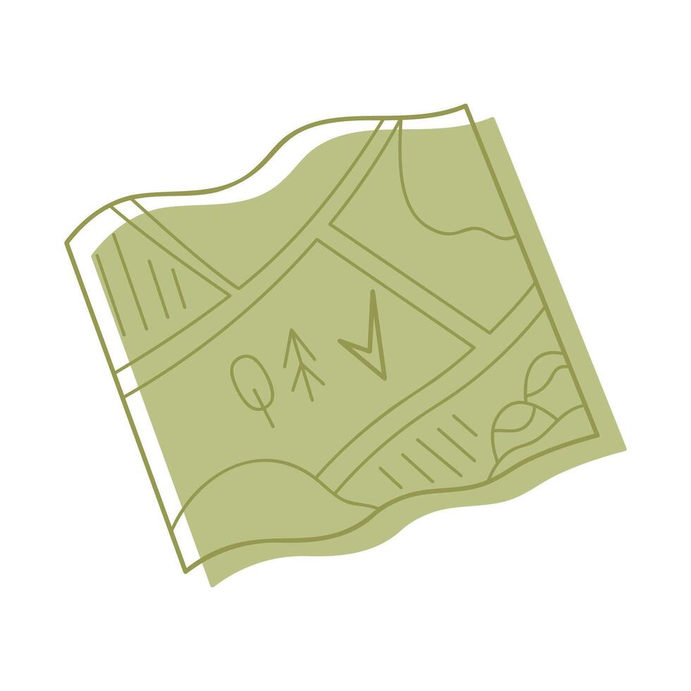 Hand drawn map color. Clip art for your projects. vector
