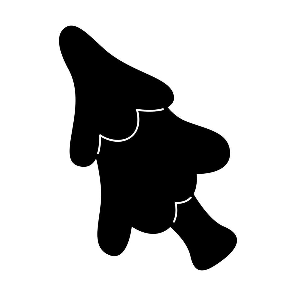 Doodle conifer in black and white colors. Clip art for your projects. vector