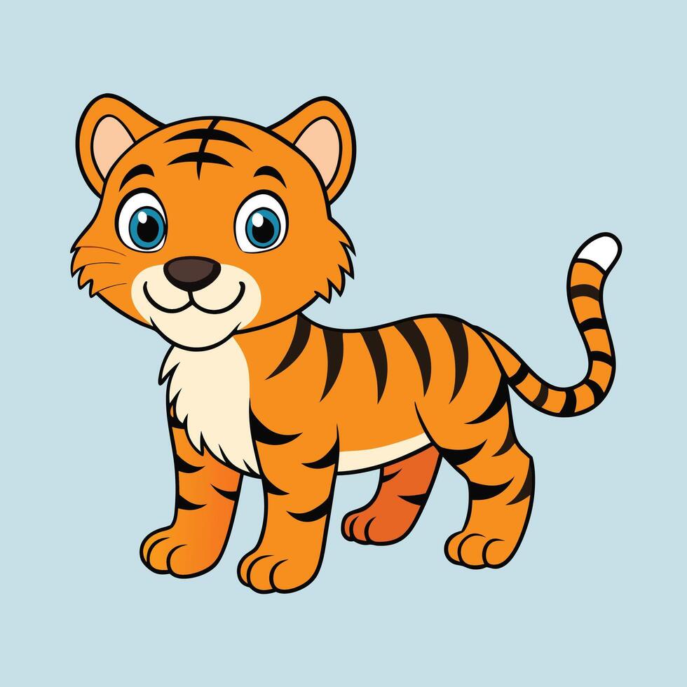 Tiger design with background vector