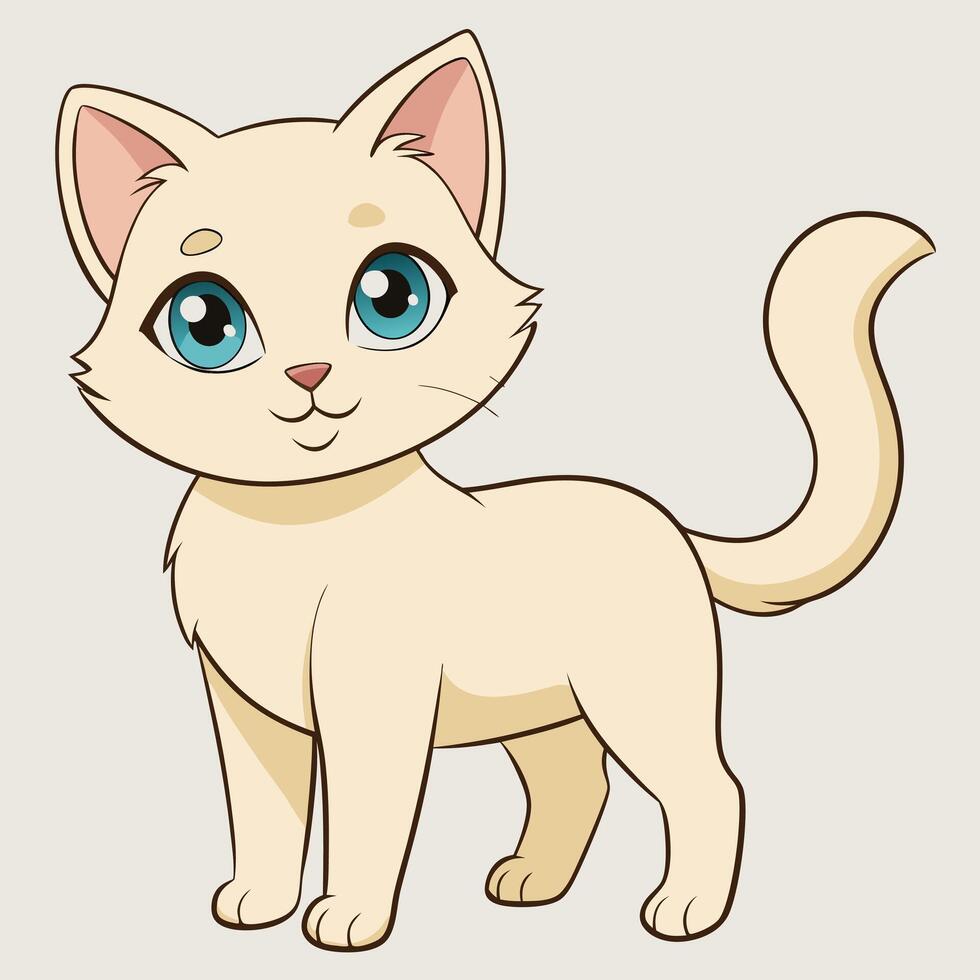 Cute cat design with white background vector