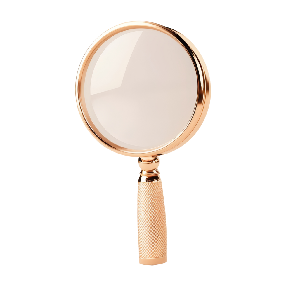 Analyzing insights with magnifying glass icon digital art png