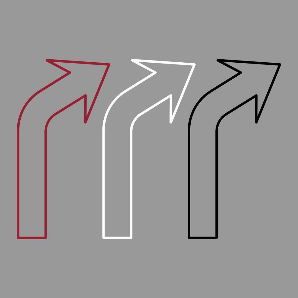 Arrow Line Icon. Indicate Right Sight Arrow Icon. Arrow Vecto Illustration. vector