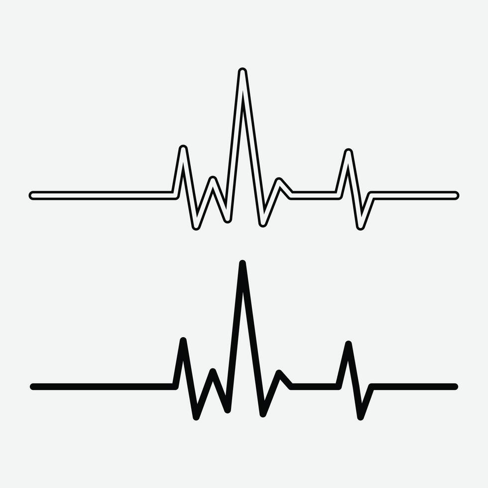 Heartbeat Line Icon. Pulse Icon. Heartbeat Cardiogram. vector