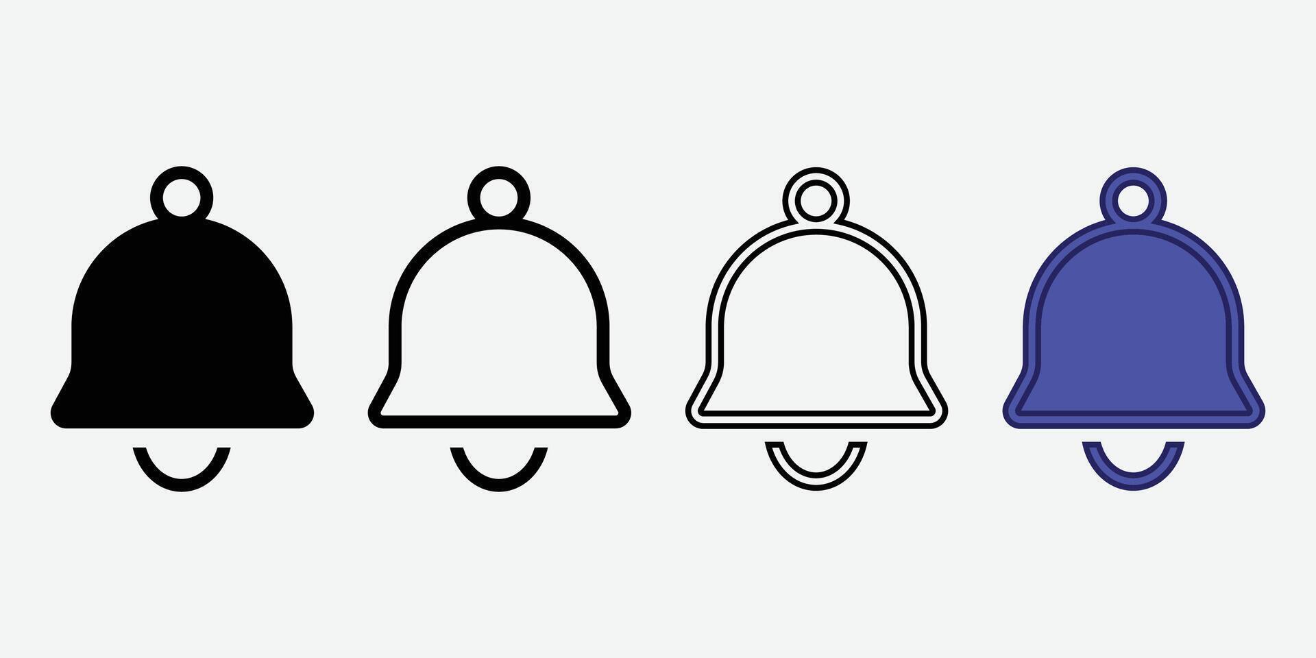 Bell Icon . Notification icon. Bell Button Icon. Notification Symbol. Silhouette Of a Bell Icon. vector