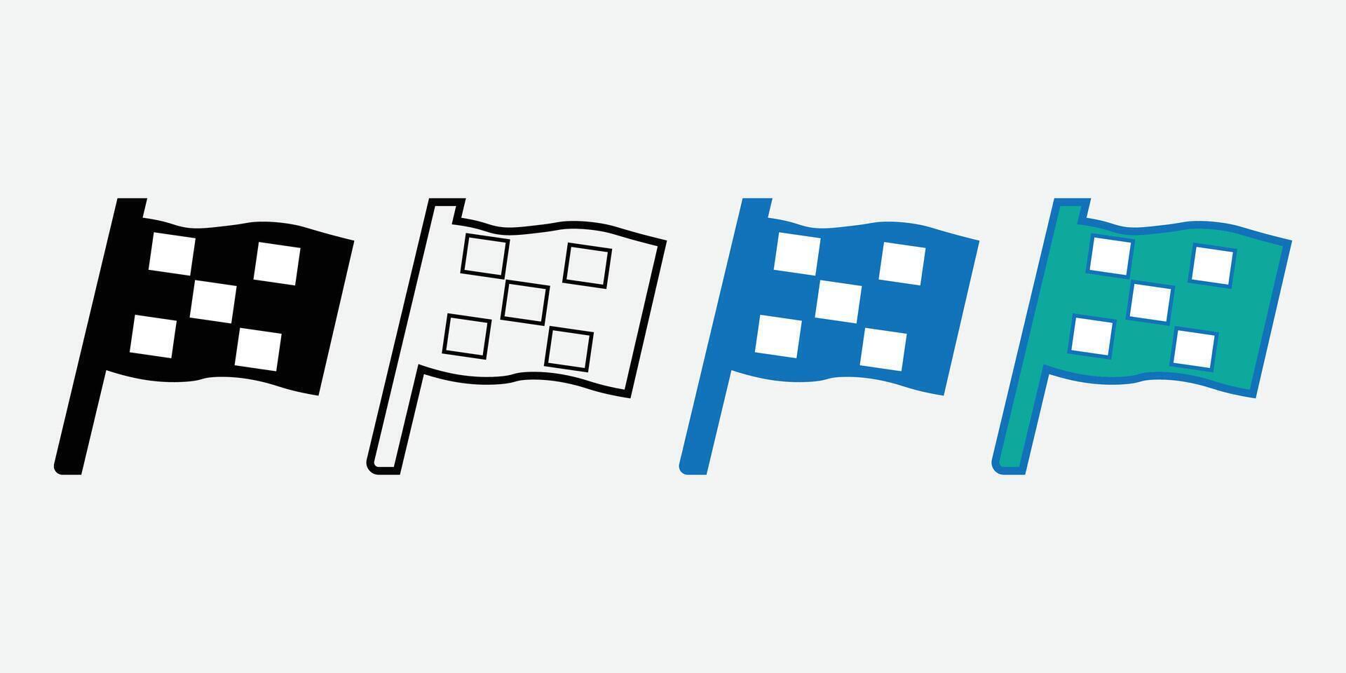 Ending Flag Sign. Racing flag icon . race flag icon. Checkered racing flag icon. Race Ending Flag Icon. vector