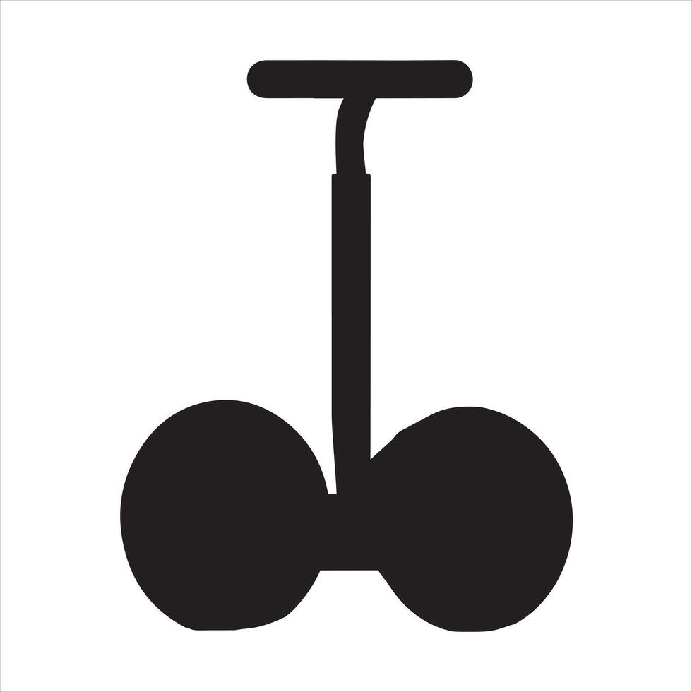 segway silhouette white background vector