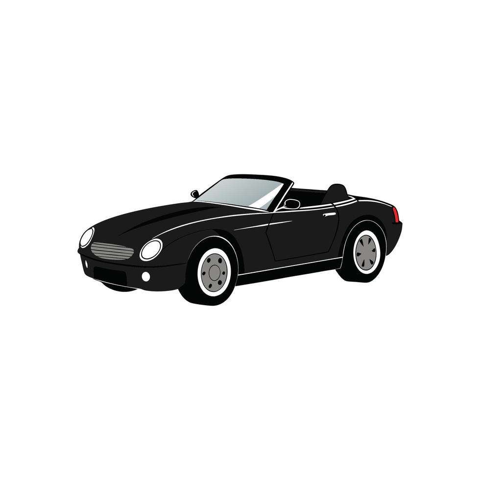 Refined Adventures Classic Black Convertible Vibes vector