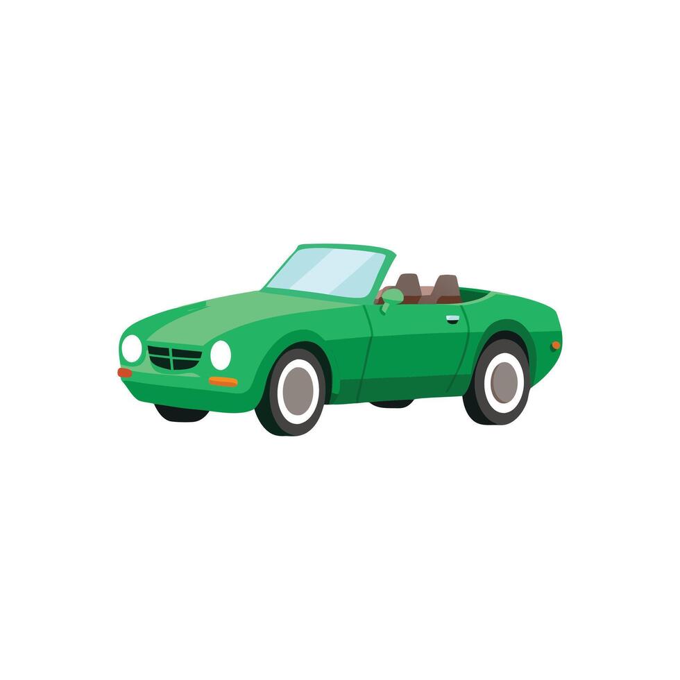 Timeless Elegance The Emerald Green Convertible vector