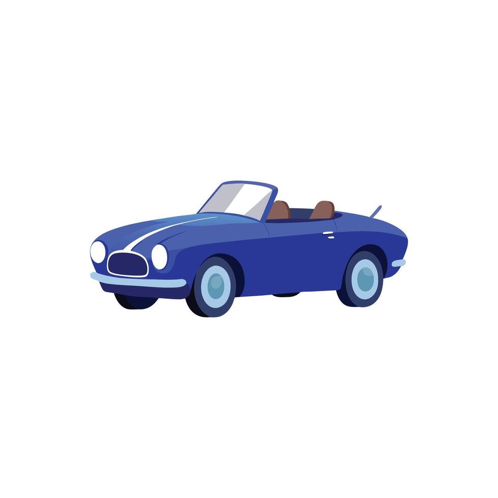 Azure Adventure Luxury in a Deep Blue Convertible vector