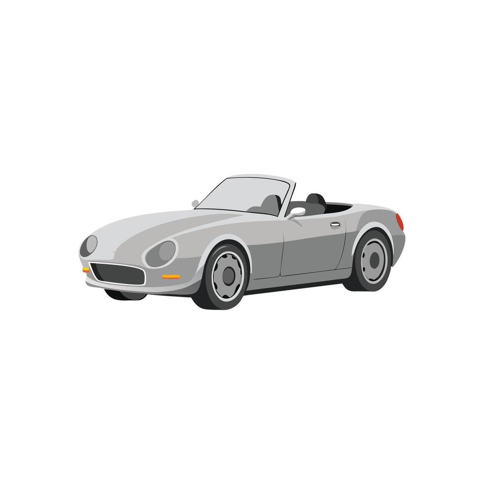 Refined Luxury The Classic Metallic Silver Convertible vector