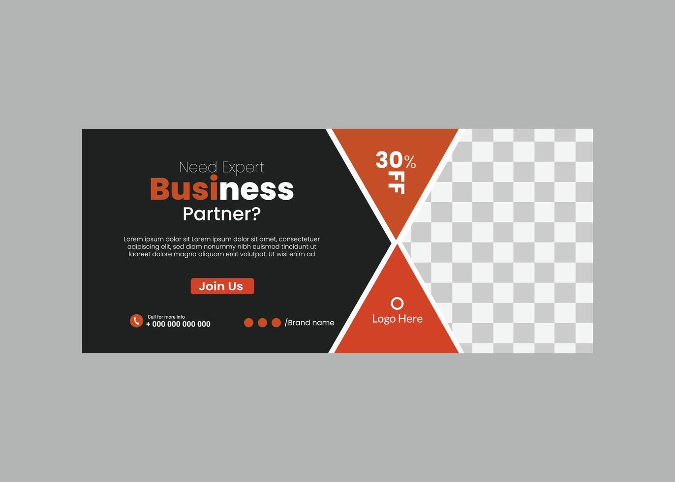 Corporate business social media cover template, web banner template, corporate banner, header vector