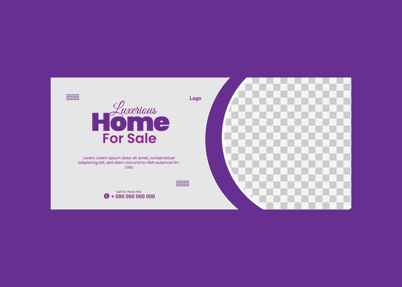 Real estate social media cover design simple and elegant vector