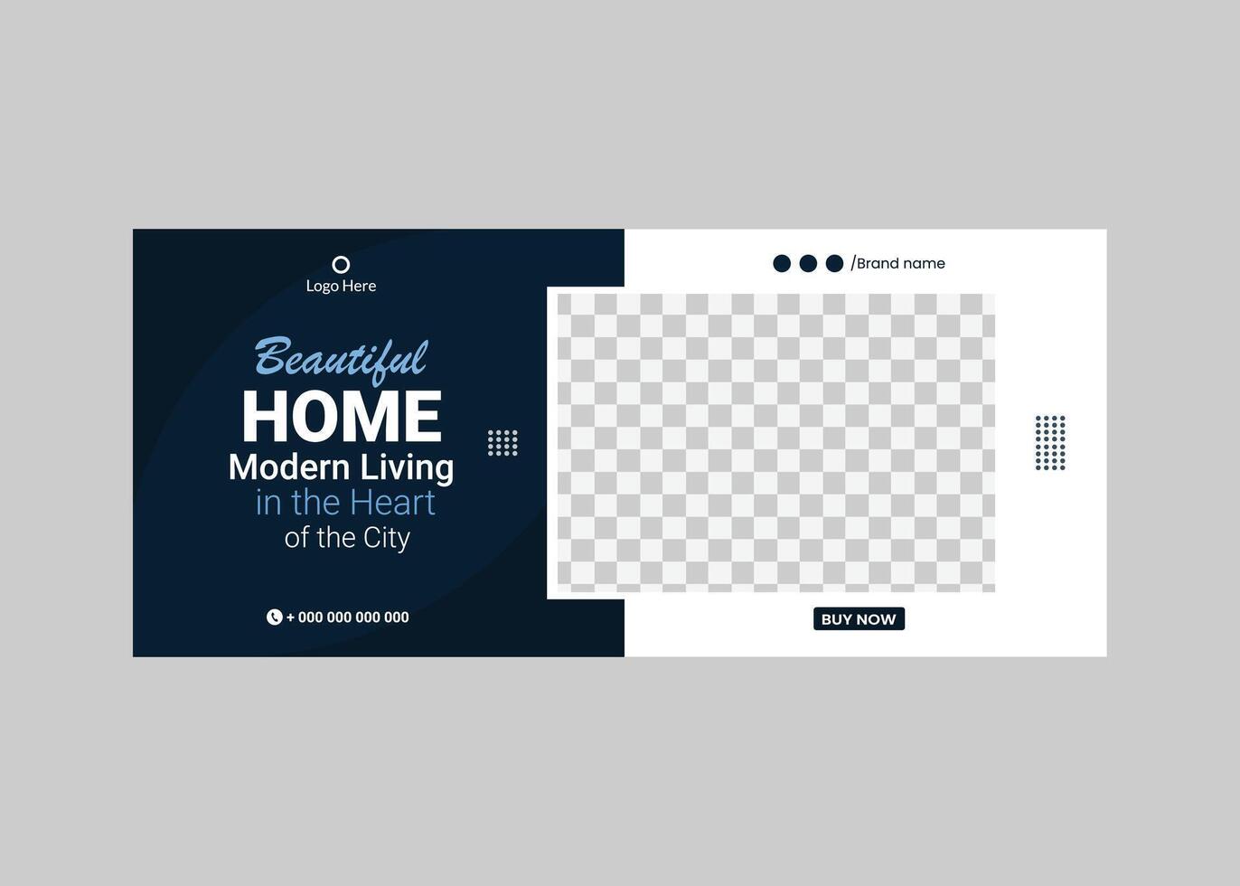 Real estate business Social media cover banner design template vector