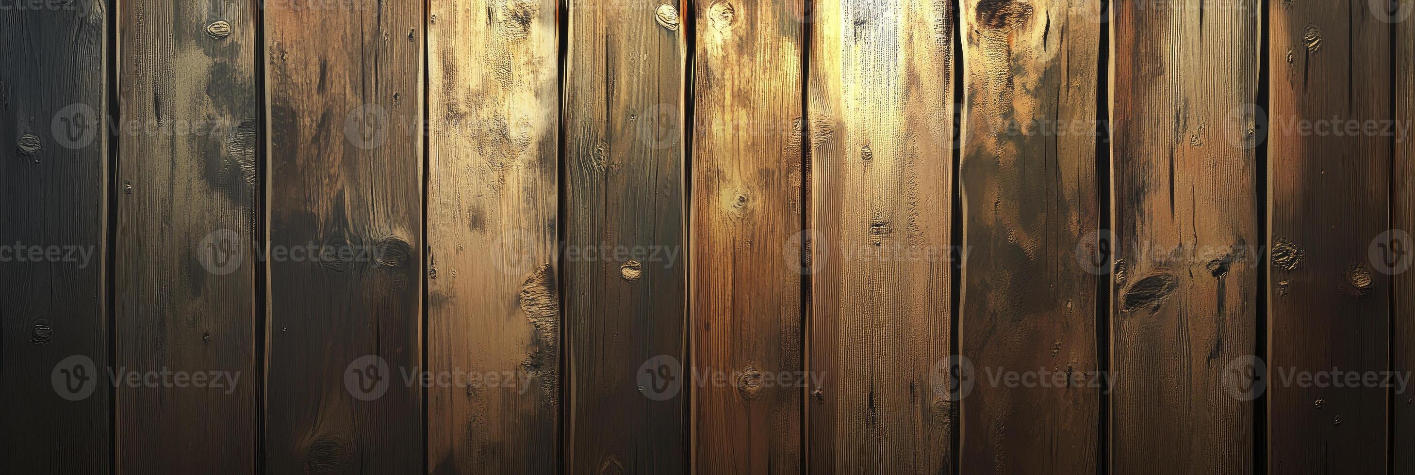 Wooden background with a rough, grunge texture, old wood banner template. photo