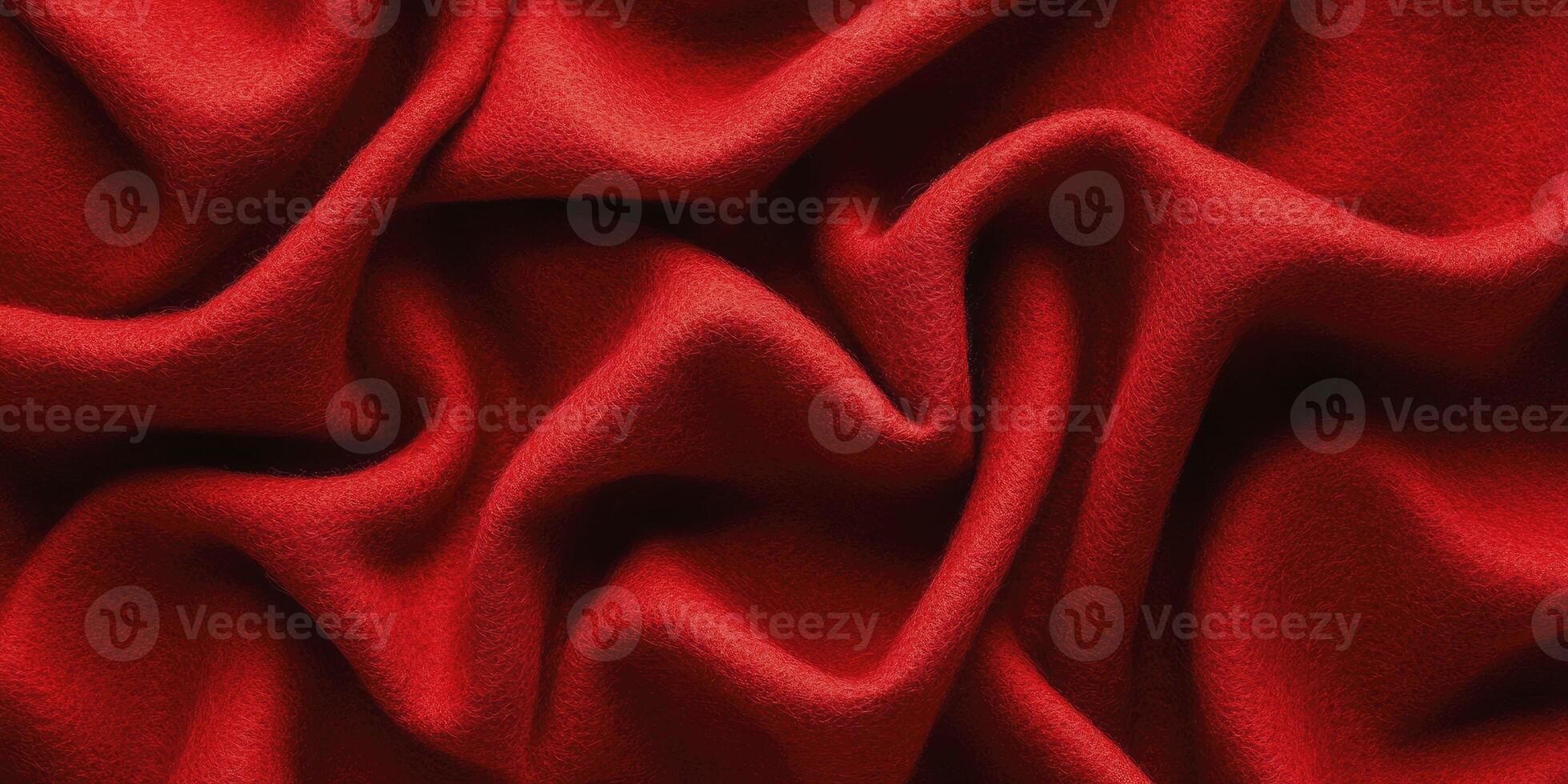 A red fabric with a wave pattern photo
