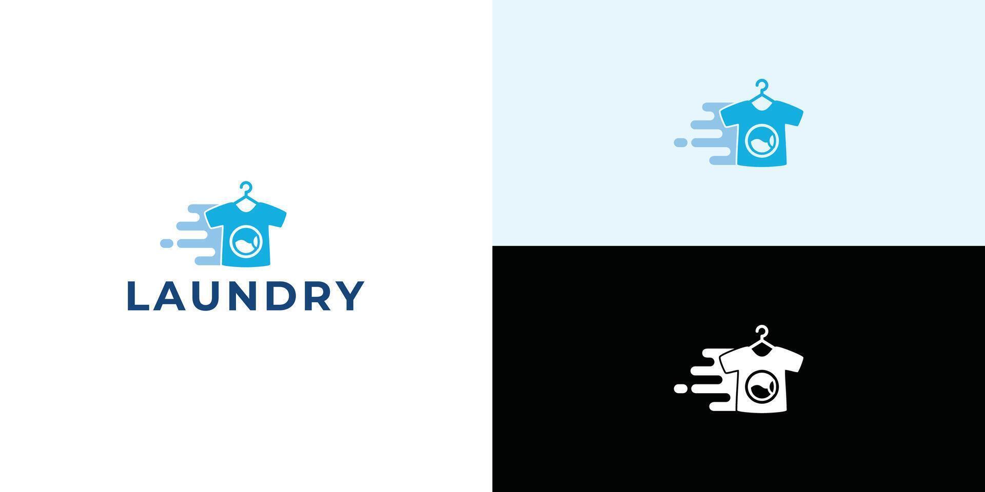 Laundry logo design vector