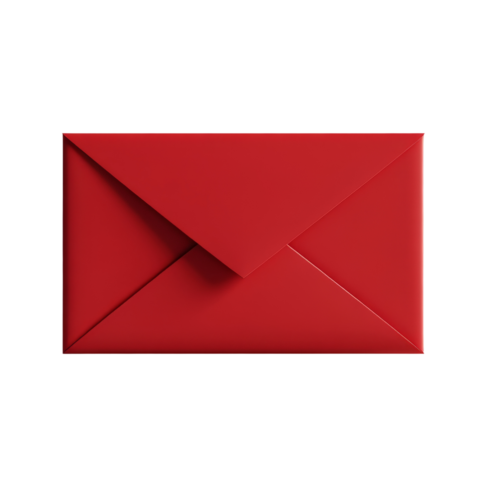 Sending a red envelope office desk design close-up concept png