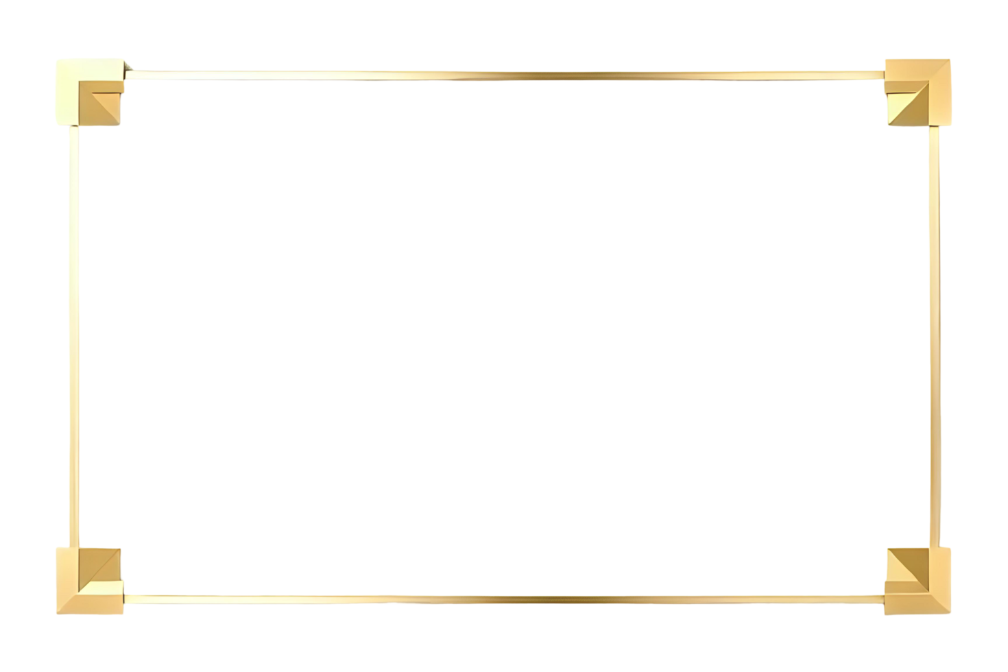 Elegant Gold Frame for Art Prints png