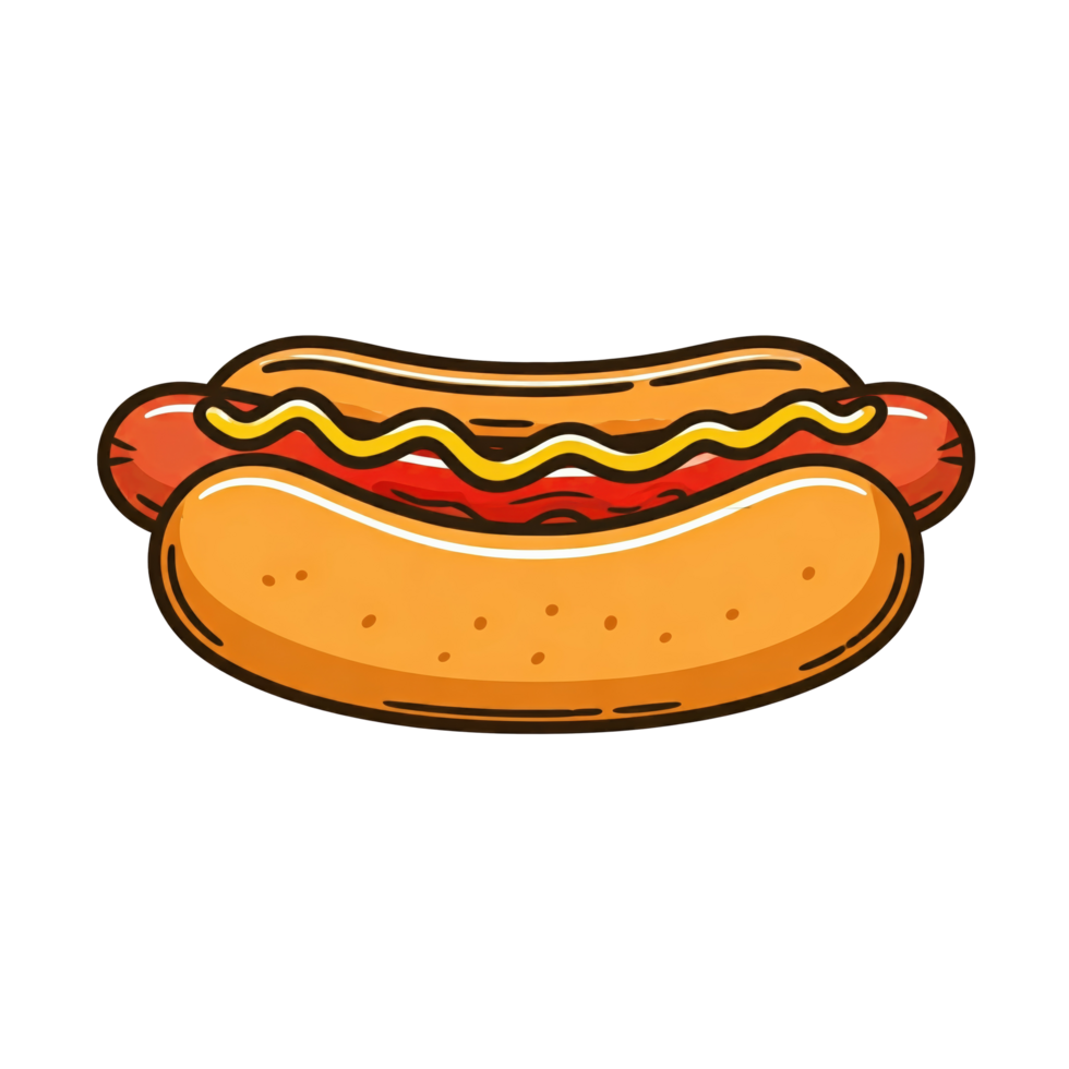 Simple Hot Dog Icon with No Background png