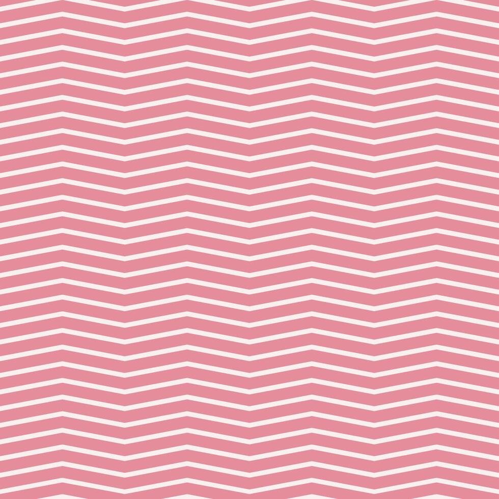 Pink and white zigzag chevron pattern with a seamless texture featuring a retro design. Valentine's day and love color concept. vector